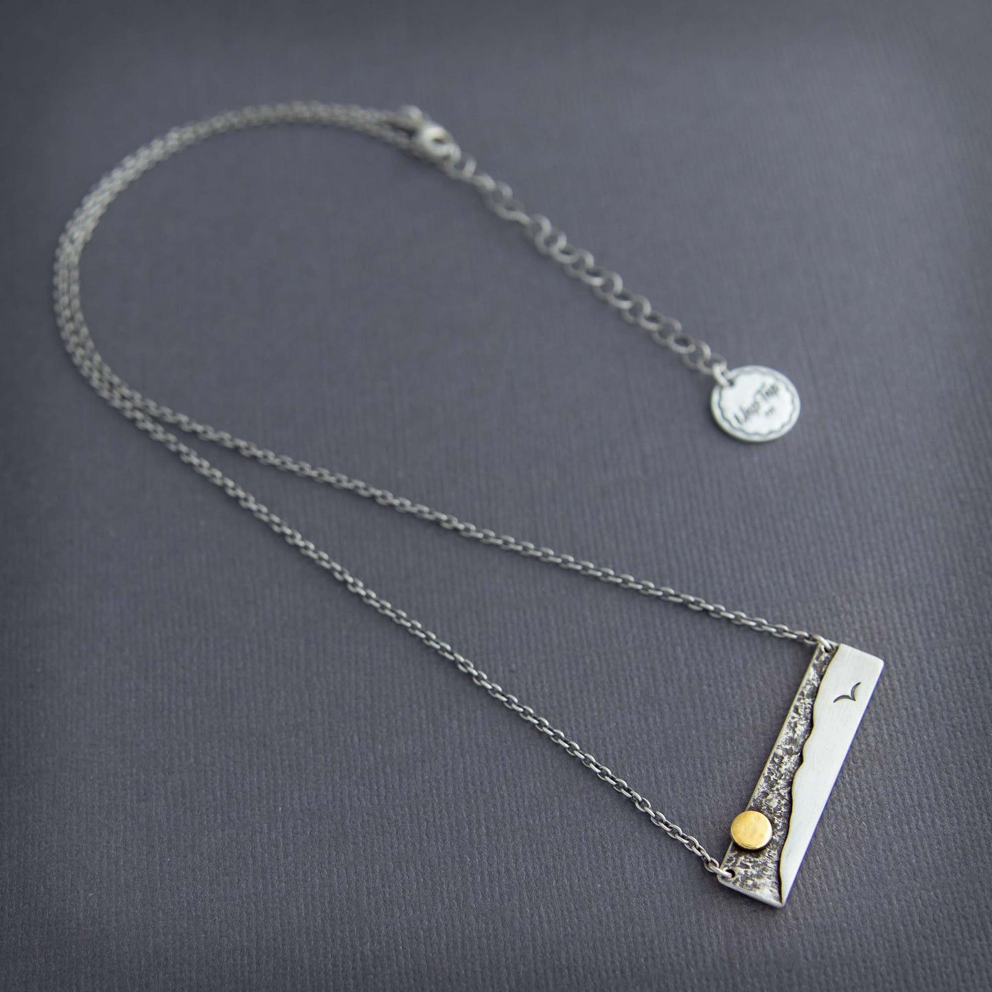 Mountain View Bar Necklace - Silver & Gold