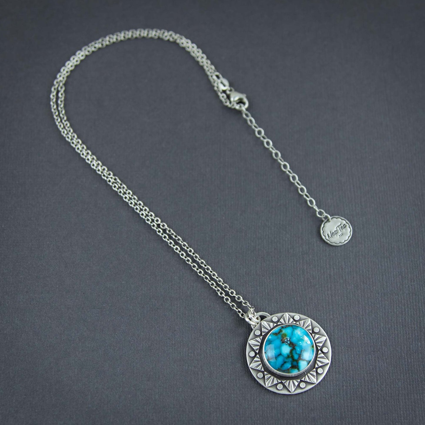 Sun Ray Pendant w/Turquoise Mountain