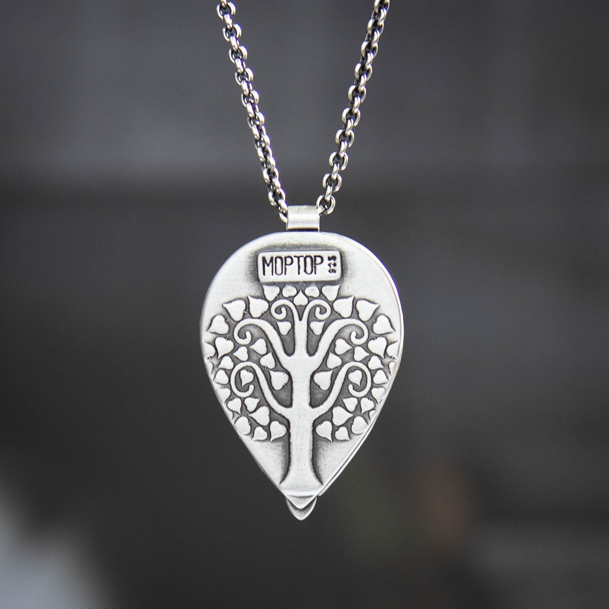 Dendritic Agate Autumn Tree Pendant