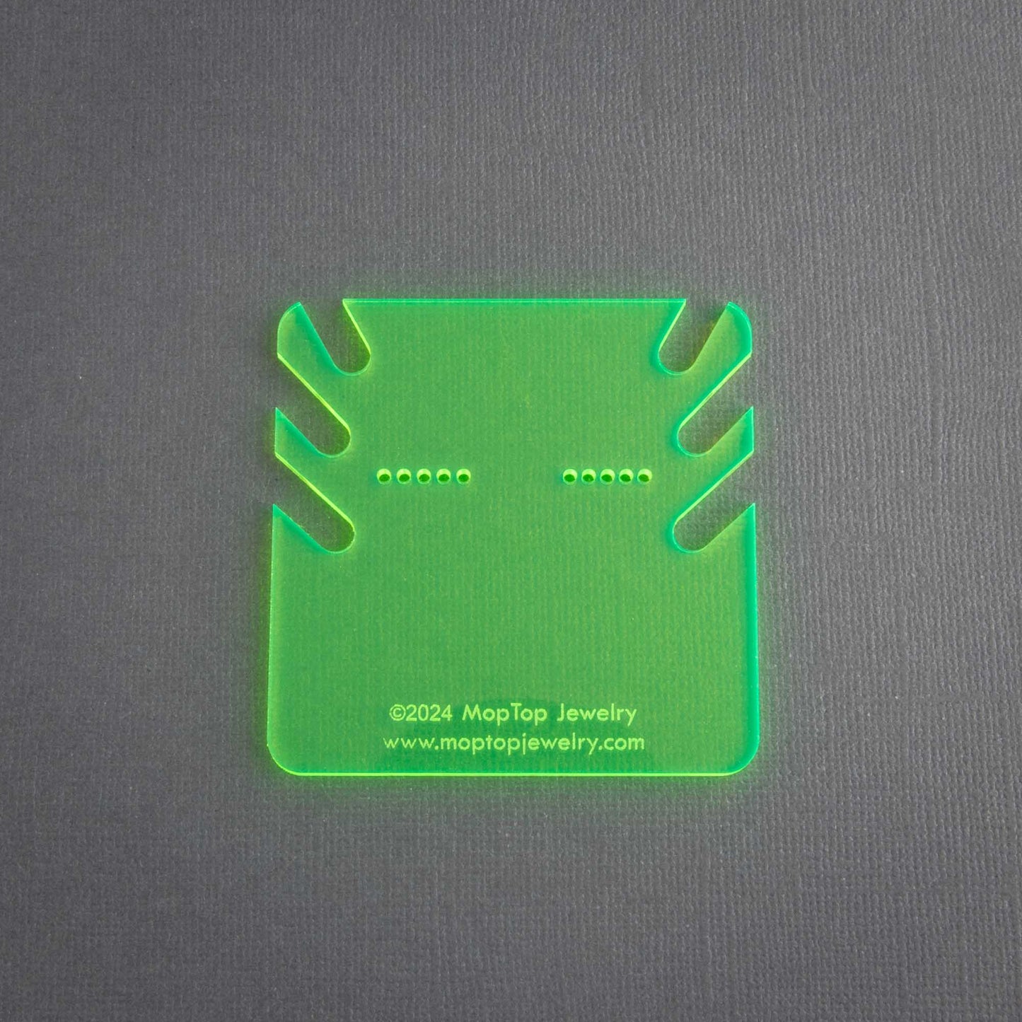 Earring/Necklace Card Jig - 2.56" (Moo Square)