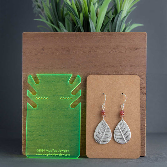 Earring/Necklace Card Jig - 2.16" (for Moo Size, Zazzle Euro & Zazzle Oceania Business Card)