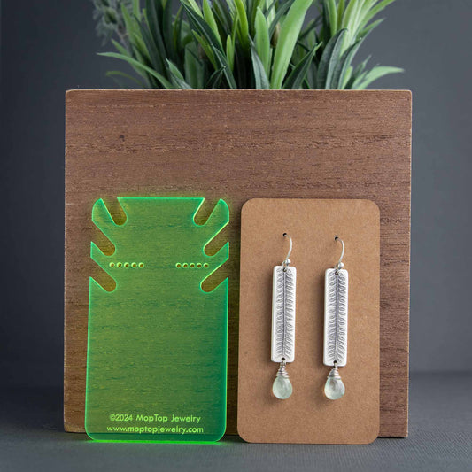 Earring/Necklace Card Jig - 2" (Standard Size Business Card)
