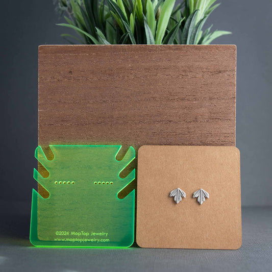 Earring/Necklace Card Jig - 2.56" (Moo Square)