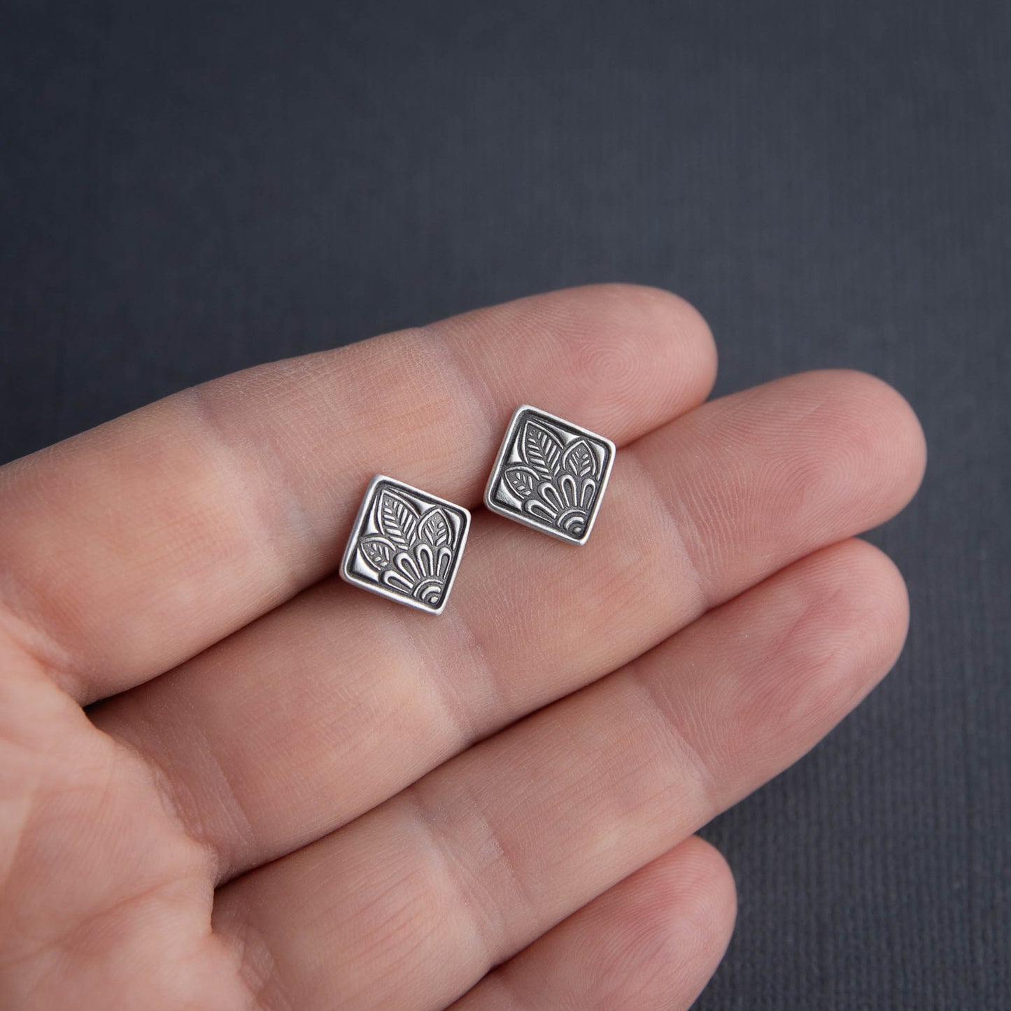 Made-to-Order Botanical Diamond Studs